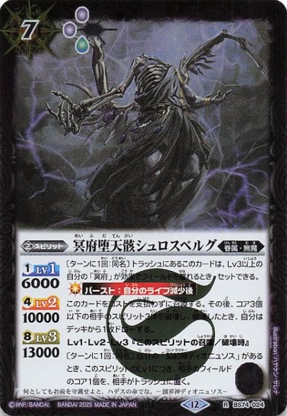 画像1: 【レア】冥府堕天骸シュロスベルグ　BS74-024 (1)