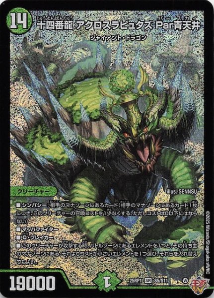 画像1: 【DM25-RP1 スーパーレア】十四番龍 アクロスラピュタズ Par青天井　S5/S11 (1)