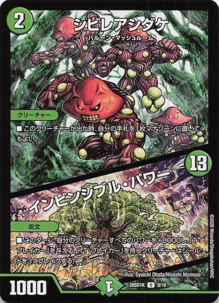 画像1: 【ドキドキつよいデッキ 25の王道】シビレアシダケ/インビンシブル・パワー　26SD1K 9/10 (1)
