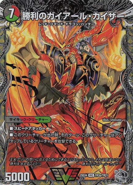 画像1: 【DM25-EX4 銀トレジャー】勝利のガイアール・カイザー/唯我独尊ガイアール・オレドラゴン　TR3a・TR3b/TR21 (1)