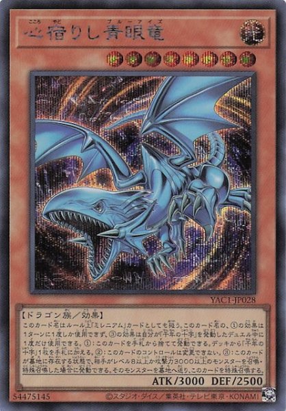 画像1: 【シークレットレア仕様】心宿りし青眼竜　YAC1-JP028 (1)